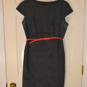 Cute Chambray Dress Navy Blue